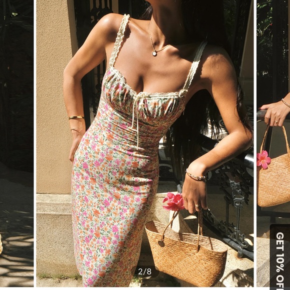 Commense Floral Print Summer Dress. Size Large. NWT - Picture 2 of 6